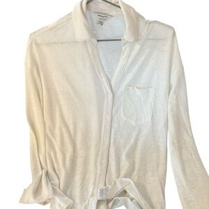 Banana Republic Elegant White Button Down Shirt
